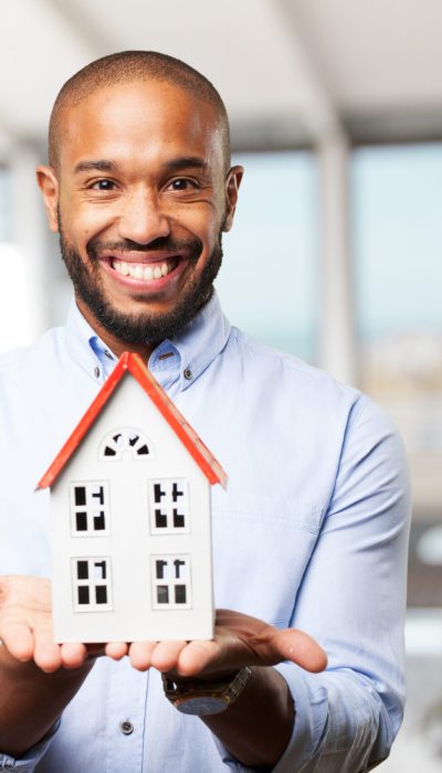 black businessman happy expression